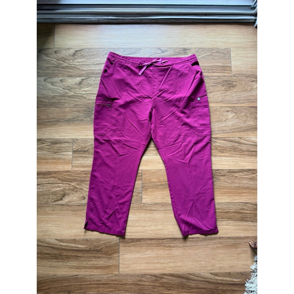 FIGS Yola Magenta Pink Cargo Scrub Pants Size XXL Petite